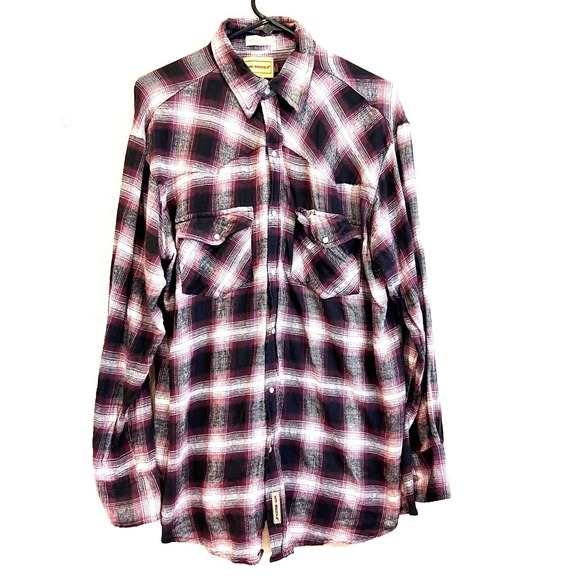 Bit & Bridle Other - Bit & Bridle Western Shirt Men's Pearl Snaps Cowboy Rodeo Size Large Plaid Ranch